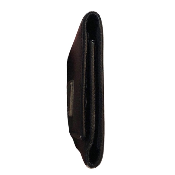 Prada Logo Black Silver Plaque Tri-Fold Key Case Key Unisex Logo Luxury HP - Picture 8 of 14